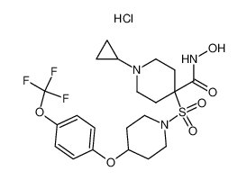 1-cyclopropyl-N-hydroxy-4-[[4-[4-(tri-fluoromethoxy)phenoxy]-1-piperidinyl]sulfonyl]-4-piperidinecarboxamide, monohydrochloride CAS:287951-93-3 manufacturer & supplier