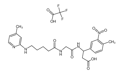 3-(4-methyl-3-nitrophenyl)-3-{2-[5-(4-methylpyridin-2-ylamino)pentanoylamino]acetylamino}propionic acid trifluoroacetate CAS:287959-78-8 manufacturer & supplier