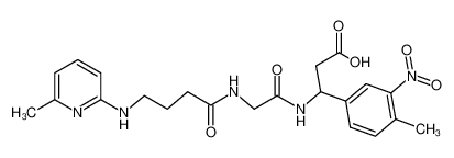 3-(4-methyl-3-nitrophenyl)-3-{2-[4-(6-methylpyridin-2-ylamino)butyrylamino]acetylamino}propionic acid CAS:287960-17-2 manufacturer & supplier