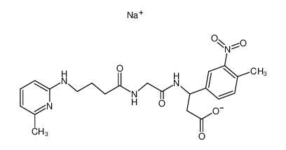 3-(4-methyl-3-nitrophenyl)-3-{2-[4-(6-methylpyridin-2-ylamino)butyrylamino]acetylamino}propionic acid sodium salt CAS:287960-18-3 manufacturer & supplier