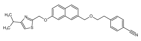 4-[2-[7-(4-isopropylthiazol-2-ylmethoxy)naphthalen-2-ylmethoxy]ethyl]benzonitrile CAS:287963-98-8 manufacturer & supplier