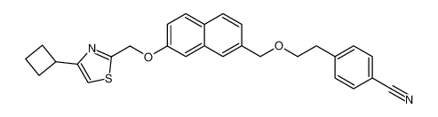 4-[2-[7-(4-cyclobutylthiazol-2-ylmethoxy)naphthalen-2-ylmethoxy]ethyl]benzonitrile CAS:287963-99-9 manufacturer & supplier