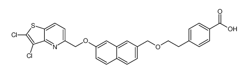 Benzoic acid,4-[2-[[7-[(2,3-dichlorothieno[3,2-b]pyridin-5-yl)methoxy]-2-naphthalenyl]methoxy]ethyl]- CAS:287964-03-8 manufacturer & supplier