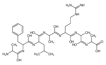 (2S)-2-[[(2S)-2-[[(2S)-2-[[(2S)-2-[[(2S)-2-[[(2S)-2-[[(2S)-2-aminopropanoyl]amino]-3-phenylpropanoyl]amino]-4-methylpentanoyl]amino]propanoyl]amino]-5-(diaminomethylideneamino)pentanoyl]amino]propanoyl]amino]propanoic acid CAS:287964-20-9 ma