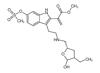 methyl 2-(3-(2-((((2S)-4-ethyl-5-hydroxytetrahydrofuran-2-yl)methyl)amino)ethyl)-6-((methylsulfonyl)oxy)-1H-indol-2-yl)acrylate CAS:287980-12-5 manufacturer & supplier