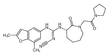 (S)-2-cyano-1-(2,7-dimethylbenzofuran-5-yl)-3-(2-oxo-1-(2-oxo-2-(pyrrolidin-1-yl)ethyl)azepan-3-yl)guanidine CAS:288075-59-2 manufacturer & supplier