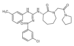 (S)-3-chloro-N-(((2-oxo-1-(2-oxo-2-(pyrrolidin-1-yl)ethyl)azepan-3-yl)amino)(m-tolylamino)methylene)benzamide CAS:288080-86-4 manufacturer & supplier