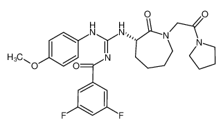 (S)-3,5-difluoro-N-(((4-methoxyphenyl)amino)((2-oxo-1-(2-oxo-2-(pyrrolidin-1-yl)ethyl)azepan-3-yl)amino)methylene)benzamide CAS:288081-24-3 manufacturer & supplier