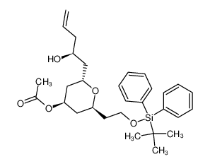 Acetic acid (2S,4R,6S)-2-[2-(tert-butyl-diphenyl-silanyloxy)-ethyl]-6-((S)-2-hydroxy-pent-4-enyl)-tetrahydro-pyran-4-yl ester CAS:288092-46-6 manufacturer & supplier