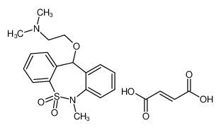 (E)-but-2-enedioic acid,N,N-dimethyl-2-[(6-methyl-5,5-dioxo-11H-benzo[c][1,2]benzothiazepin-11-yl)oxy]ethanamine CAS:28810-22-2 manufacturer & supplier