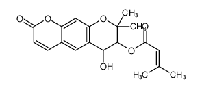 6-hydroxy-8,8-dimethyl-2-oxo-7,8-dihydro-2H,6H-pyrano[3,2-g]chromen-7-yl 3-methylbut-2-enoate CAS:28812-83-1 manufacturer & supplier