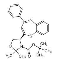 tert-butyl-(4S)-2,2-dimethyl-4-(4-phenylbenzo[b][1,5]thiazepin-2-yl)-1,3-oxazolane-3-carboxylate CAS:288156-38-7 manufacturer & supplier