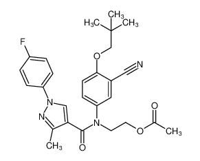 2-(N-(3-cyano-4-(neopentyloxy)phenyl)-1-(4-fluorophenyl)-3-methyl-1H-pyrazole-4-carboxamido)ethyl acetate CAS:288250-00-0 manufacturer & supplier