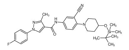 N-(3-cyano-4-(4-tert-butyldimethylsilyloxypiperidin-1-yl)phenyl)-1-(4-fluorophenyl)-3-methylpyrazole-4-carboxamide CAS:288250-02-2 manufacturer & supplier