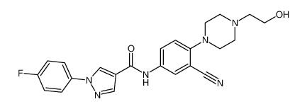 N-(3-cyano-4-(4-(2-hydroxyethyl)piperazin-1-yl)phenyl)-1-(4-fluorophenyl)-1H-pyrazole-4-carboxamide CAS:288250-12-4 manufacturer & supplier