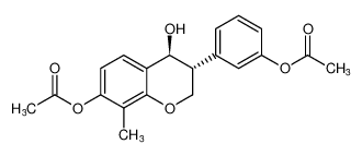 rel-3-((3R,4S)-7-acetoxy-4-hydroxy-8-methylchroman-3-yl)phenyl acetate CAS:288266-87-5 manufacturer & supplier