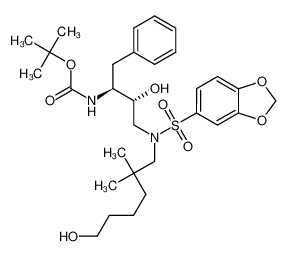 tert-butyl N-(1S,2R)-3-[(1,3-benzodioxol-5-ylsulfonyl)(2,2-dimethyl-6-hydroxyhexyl)amino]-1-benzyl-2-hydroxypropylcarbamate CAS:288296-62-8 manufacturer & supplier