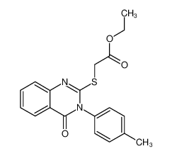 (4-oxo-3-p-tolyl-3,4-dihydro-quinazolin-2-ylsulfanyl)acetic acid ethyl ester CAS:28831-38-1 manufacturer & supplier