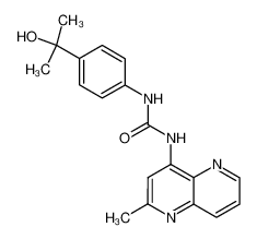 1-[4-(1-hydroxy-1-methyl-ethyl)-phenyl]-3-(2-methyl-[1,5]naphthyridin-4-yl)-urea CAS:288326-51-2 manufacturer & supplier