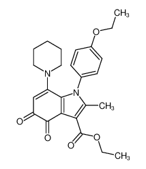 1-(4-ethoxy-phenyl)-2-methyl-4,5-dioxo-7-piperidin-1-yl-4,5-dihydro-indole-3-carboxylic acid ethyl ester CAS:28834-86-8 manufacturer & supplier