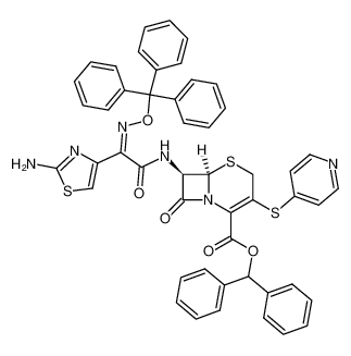 diphenylmethyl 7β-[2-(Z)-(2-aminothiazol-4-yl)-2-(trityloxyimino)acetamido]-3-(4-pyridylthio)-3-cephem-4-carboxylate CAS:288379-89-5 manufacturer & supplier