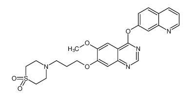 4-(3-((6-methoxy-4-(quinolin-7-yloxy)quinazolin-7-yl)oxy)propyl)thiomorpholine 1,1-dioxide CAS:288382-04-7 manufacturer & supplier