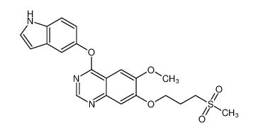 4-((1H-indol-5-yl)oxy)-6-methoxy-7-(3-(methylsulfonyl)propoxy)quinazoline CAS:288382-30-9 manufacturer & supplier