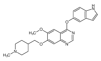 4-((1H-indol-5-yl)oxy)-6-methoxy-7-((1-methylpiperidin-4-yl)methoxy)quinazoline CAS:288382-57-0 manufacturer & supplier