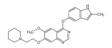 6-methoxy-4-((2-methyl-1H-indol-5-yl)oxy)-7-(2-(piperidin-1-yl)ethoxy)quinazoline CAS:288382-64-9 manufacturer & supplier