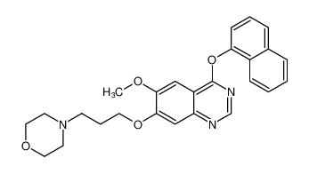 4-(3-((6-methoxy-4-(naphthalen-1-yloxy)quinazolin-7-yl)oxy)propyl)morpholine CAS:288383-28-8 manufacturer & supplier