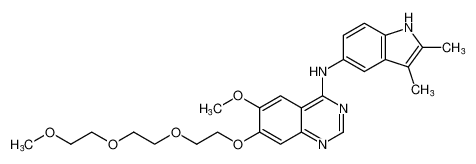 N-(2,3-dimethyl-1H-indol-5-yl)-6-methoxy-7-(2-(2-(2-methoxyethoxy)ethoxy)ethoxy)quinazolin-4-amine CAS:288384-32-7 manufacturer & supplier