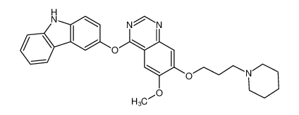 3-((6-methoxy-7-(3-(piperidin-1-yl)propoxy)quinazolin-4-yl)oxy)-9H-carbazole CAS:288384-65-6 manufacturer & supplier