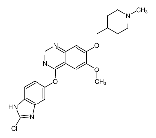 4-(2-chloro-1H-benzimidazol-5-yloxy)-6-methoxy-7-((1-methylpiperidin-4-yl)methoxy)quinazoline CAS:288384-93-0 manufacturer & supplier