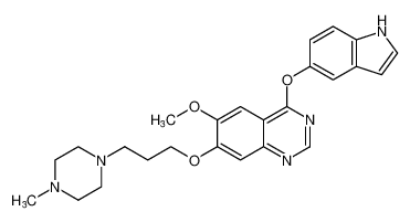 4-((1H-indol-5-yl)oxy)-6-methoxy-7-(3-(4-methylpiperazin-1-yl)propoxy)quinazoline CAS:288386-36-7 manufacturer & supplier