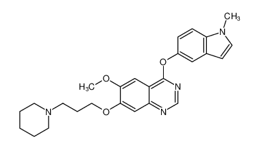 6-methoxy-4-((1-methyl-1H-indol-5-yl)oxy)-7-(3-(piperidin-1-yl)propoxy)quinazoline CAS:288387-19-9 manufacturer & supplier