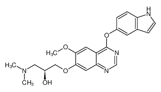 (S)-1-((4-((1H-indol-5-yl)oxy)-6-methoxyquinazolin-7-yl)oxy)-3-(dimethylamino)propan-2-ol CAS:288387-33-7 manufacturer & supplier