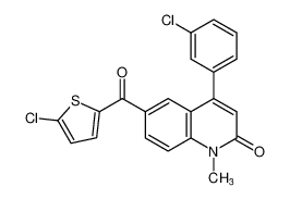 4-(3-chlorophenyl)-6-(5-chlorothiophene-2-carbonyl)-1-methylquinolin-2(1H)-one CAS:288392-00-7 manufacturer & supplier