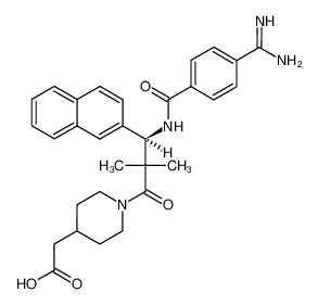 (R)-2-(1-(3-(4-carbamimidoylbenzamido)-2,2-dimethyl-3-(naphthalen-2-yl)propanoyl)piperidin-4-yl)acetic acid CAS:288394-02-5 manufacturer & supplier