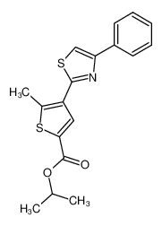 Isopropyl 5-methyl-4-(4-phenyl(1,3-thiazol-2-yl))thiophene-2-carboxylate CAS:288397-85-3 manufacturer & supplier