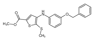 methyl 5-methylthio-4-{[3-(phenylmethoxy)phenyl]amino}thiophene-2-carboxylate CAS:288398-38-9 manufacturer & supplier