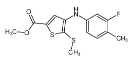 methyl 4-[(3-fluoro-4-methylphenyl)amino]-5-methylthiothiophene-2-carboxylate CAS:288398-51-6 manufacturer & supplier