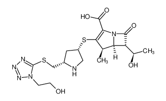 (4R,5S,6S)-6-((R)-1-hydroxyethyl)-3-(((3S,5S)-5-(((1-(2-hydroxyethyl)-1H-tetrazol-5-yl)thio)methyl)pyrrolidin-3-yl)thio)-4-methyl-7-oxo-1-azabicyclo[3.2.0]hept-2-ene-2-carboxylic acid CAS:288400-04-4 manufacturer & supplier