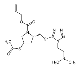 (2S,4S)-4-Acetylsulfanyl-2-[1-(2-dimethylamino-ethyl)-1H-tetrazol-5-ylsulfanylmethyl]-pyrrolidine-1-carboxylic acid allyl ester CAS:288400-25-9 manufacturer & supplier