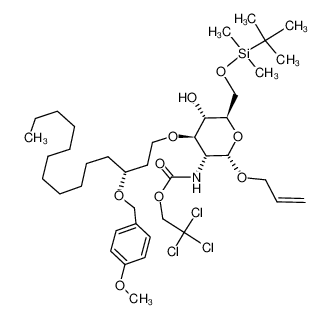 allyl 6-O-(tert-butyldimethylsilyl)-2-deoxy-3-O-[(R)-3-(4-methoxybenzyloxy)tetradecyl]-2-[(2,2,2-trichloroethoxycarbonyl)amino]-α-D-glucopyranoside CAS:288403-12-3 manufacturer & supplier