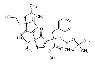 (S)-2-tert-Butoxycarbonylamino-2-[(2S,5'S)-5'-(2-hydroxy-ethyl)-5'-isobutyl-2-isopropyl-3,4'-dioxo-2,3,4',5'-tetrahydro-1H,1'H-[2,3']bipyrrolyl-4-yl]-3-phenyl-propionic acid methyl ester CAS:288404-55-7 manufacturer & supplier