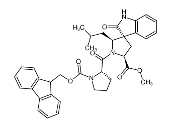 (2'S,3'S,5'S)-1'-[(S)-1-(9H-Fluoren-9-ylmethoxycarbonyl)-pyrrolidine-2-carbonyl]-2'-isobutyl-2-oxo-1,2-dihydro-spiro[indole-3,3'-pyrrolidine]-5'-carboxylic acid methyl ester CAS:288583-41-5 manufacturer & supplier