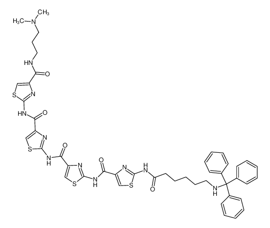 N-(3-(dimethylamino)propyl)-2-(2-(2-(2-(6-(tritylamino)hexanamido)thiazole-4-carboxamido)thiazole-4-carboxamido)thiazole-4-carboxamido)thiazole-4-carboxamide CAS:288590-46-5 manufacturer & supplier