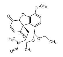 N-[2-((5aR,9aS)-1-Diethoxymethyl-4-methoxy-6,9-dioxo-6,9-dihydro-5aH-dibenzofuran-9a-yl)-ethyl]-N-methyl-formamide CAS:288621-40-9 manufacturer & supplier