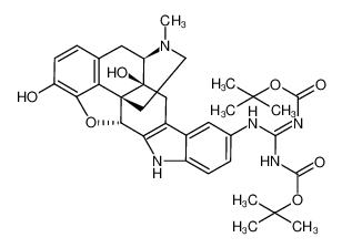 5'-N1-[N2,N3-bis(tert-butoxycarbonyl)guanidinyl]-6,7-didehydro-4,5α-epoxy-17-methyl-3,14-dihydroxyindolo[2',3':6,7]morphinan CAS:288621-81-8 manufacturer & supplier