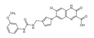 6-chloro-7-(3-((3-(3-methoxyphenyl)ureido)methyl)-1H-pyrrol-1-yl)-3-oxo-3,4-dihydroquinoxaline-2-carboxylic acid CAS:288840-93-7 manufacturer & supplier